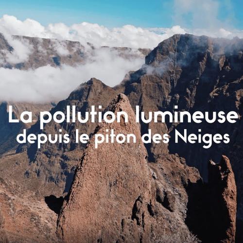 Pollution lumineuse depuis le piton des Neiges