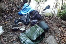 Démantèlement camp de braconniers © Parc national de La Réunion