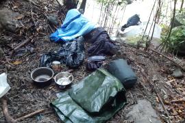 Démantèlement camp de braconniers © Parc national de La Réunion